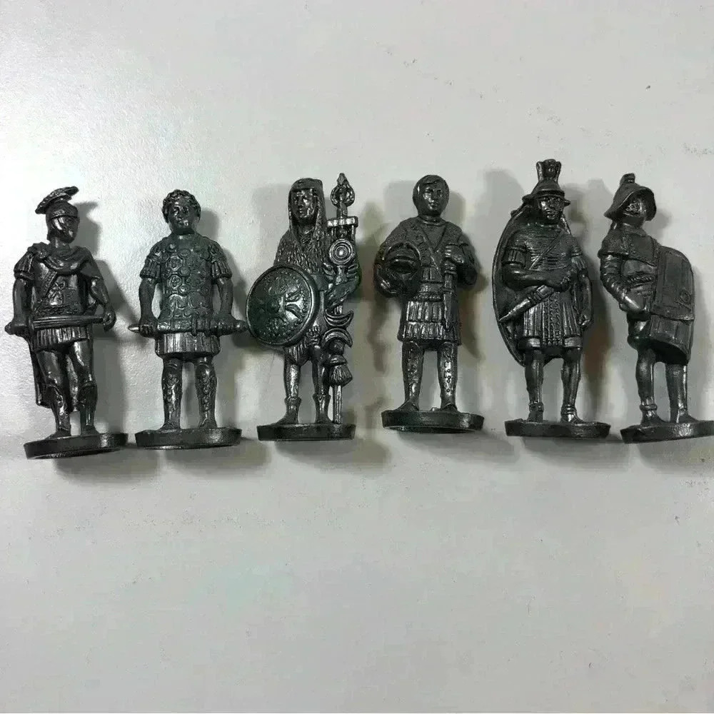Tiny replica Roman  military figurines circa 50 AD. 1/4” tall, zinc alloy